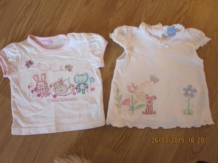2x tričko pre slečinku na 3/6mesiacov, disney,68