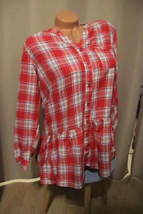 Červeno biela košeľa, m/l, m