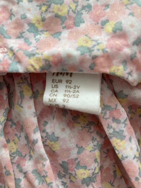 Kvietkované šaty, h&m,92
