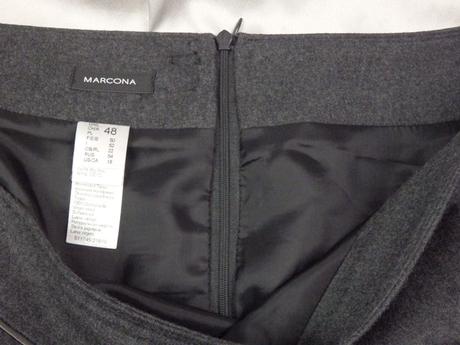 Luxusná elegantná vlnená sukňa, 50