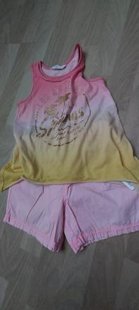 Tielko + kraťase, h&m,122