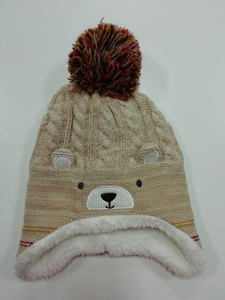 Čiapka macko s kožušinkou, nutmeg,80