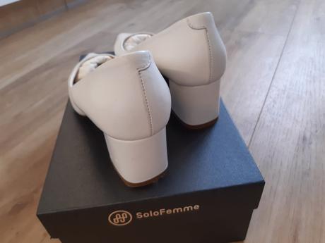 Dámske svadobné biele lodičky, značka solo femme,, 38