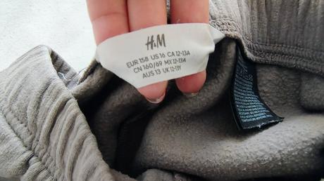 Zateplené tepláky, h&m,158