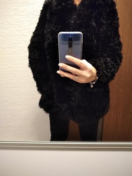 Chlpatý kabátik, h&m,m