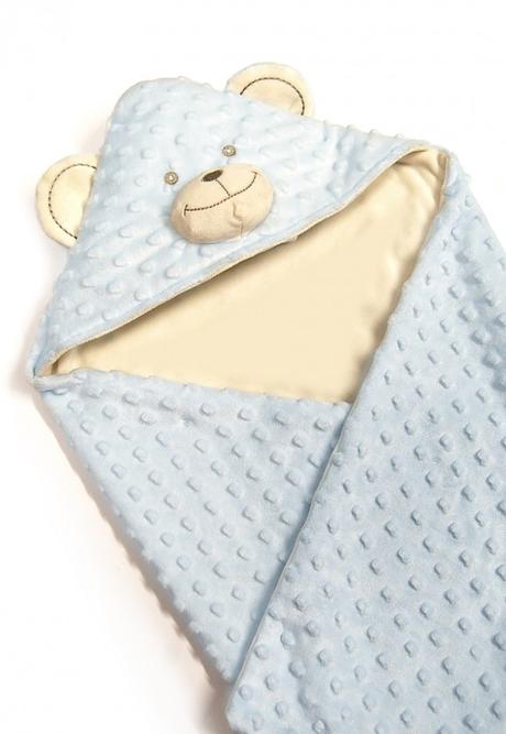 Jemná velúrová osuška/zavinovačka medvedík,