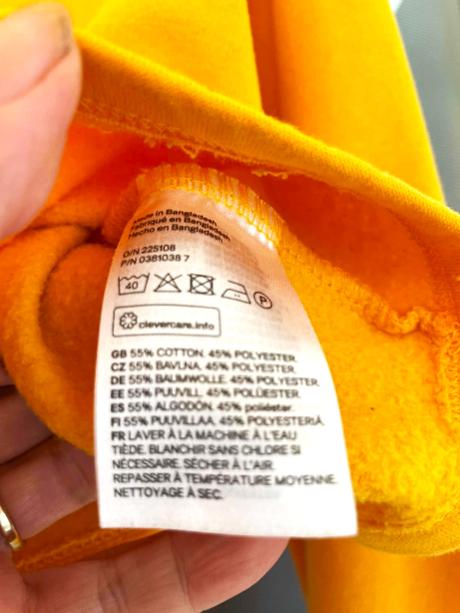Top crop mikina over size, h&m,m
