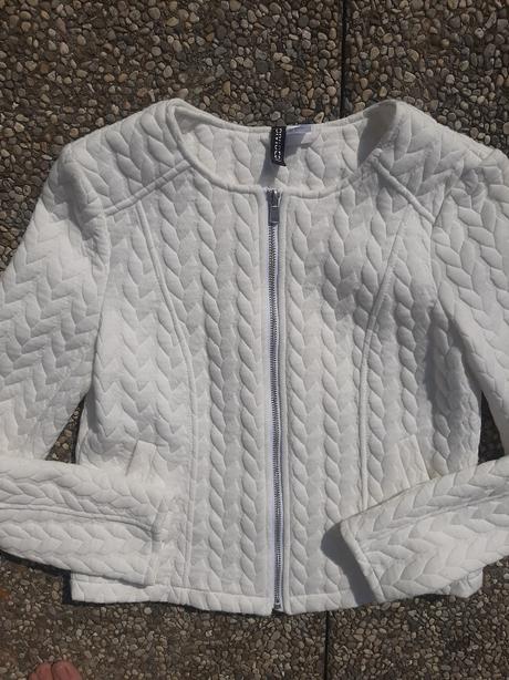 Snehovo biela bunda h&m velk. 36., h&m,36