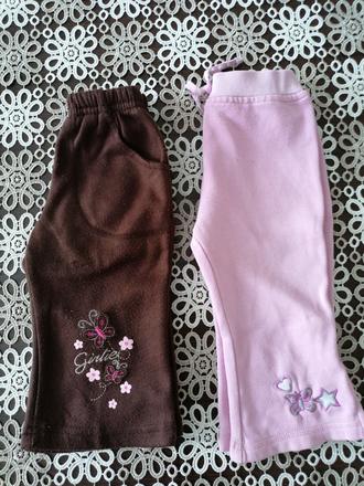Dievčenské teplákove nohavice 74(6-9m) 2ks, 74
