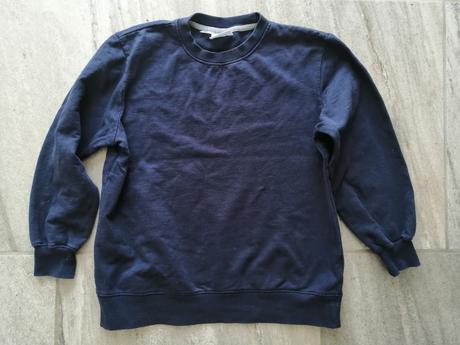 Tmavomodrá mikina v140/146, 140