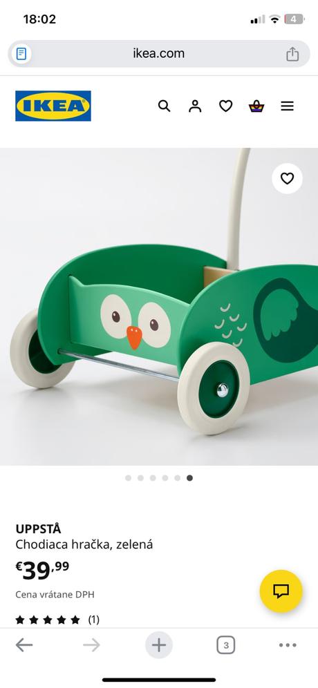 Chodiaca hracka,choditko,vozik mula,ikea, 