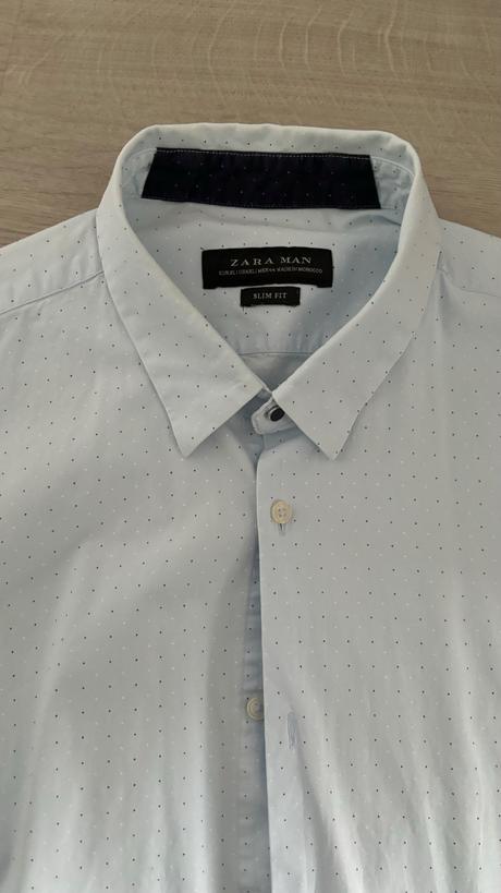 Slim fit bodkovana kosela, zara,xl