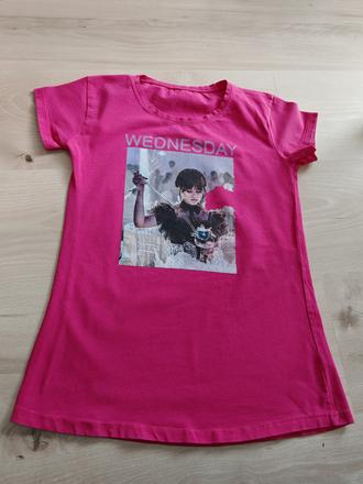 Cyklamenove tričko wednesday sadne od 152-az s, 
