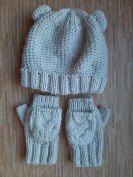 Vlnena suprava rukavice + čiapka, zara,104