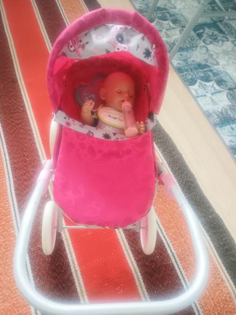 Detský ružový kociarik s babikou, 