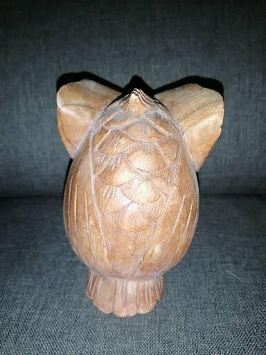 Sova - soška z dreva, 