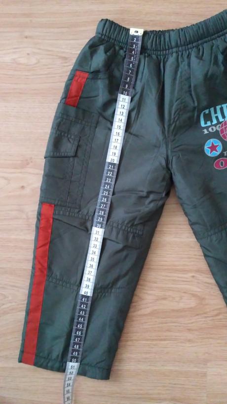 Vyteplené šušťakové nohavice, frog,116