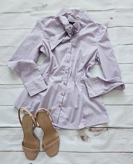 Pekná fialková zaujímavá košela, m