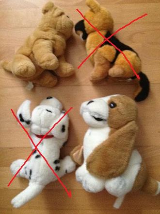 2 x plyšoví psíkovia,