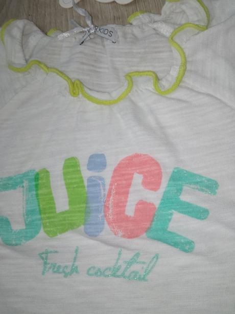 Dievčenské tričko s nápisom a fodričkami (68-74), 68 / 74