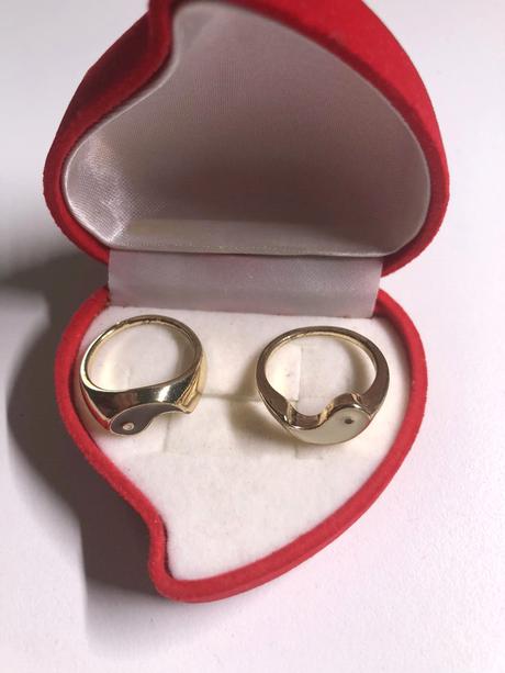 Prstene jin-jang,2ks pull&bear, s, pull&bear