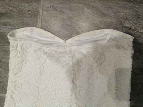 Biele čipkové šaty pružné bodyflirt,v36-38, 36