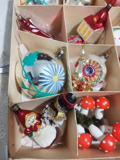 Staré, retro vianočné ozdoby, 