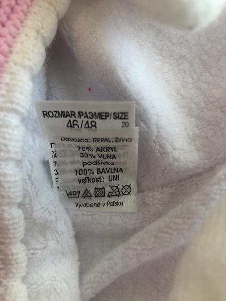 Detska ciapka a sal, vel. 46/48 resp. uni, <50