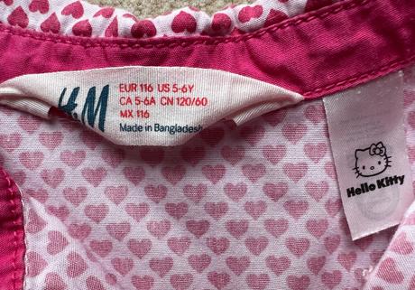 Blúzka hello kitty pre dievčatko, h&m,116