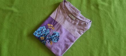 Tričko s kvetmu a flitrami, 170