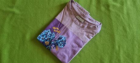 Tričko s kvetmu a flitrami, 170