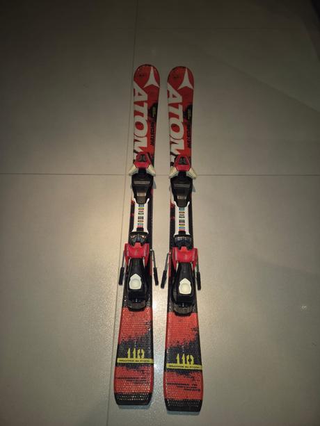 Lyže + lyžiarky, atomic,110-119 cm