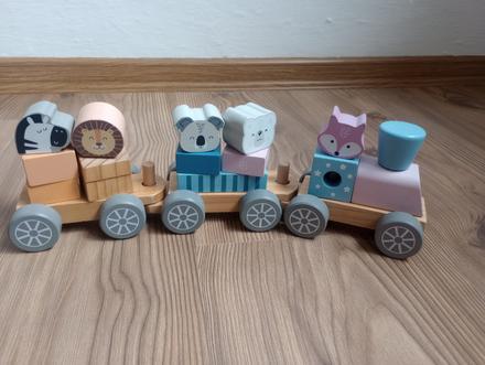 Drevený vláčik viga,