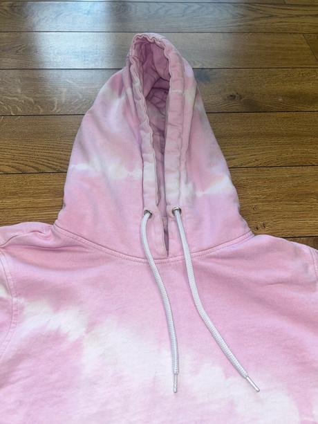 Ružová mikina s batikovaným efektom, m