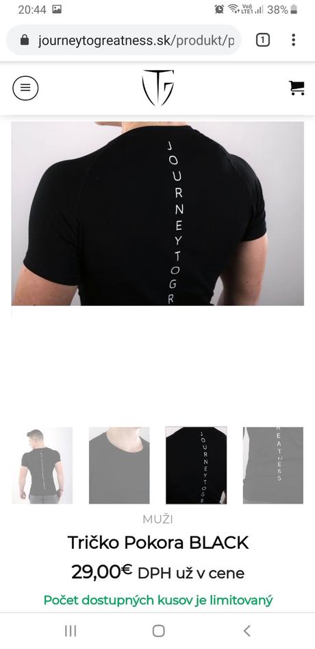 Pánske značkové tričko pokora, l / m