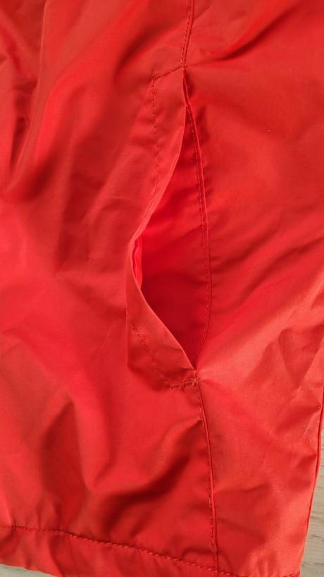 Červená prechodná bunda, vodoodpudivá, h&m,140
