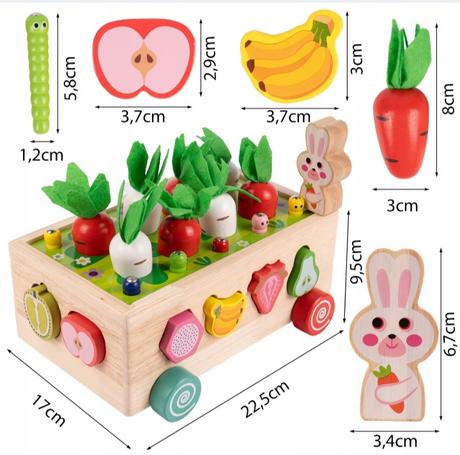 Montessori magnetická zajko na farme,