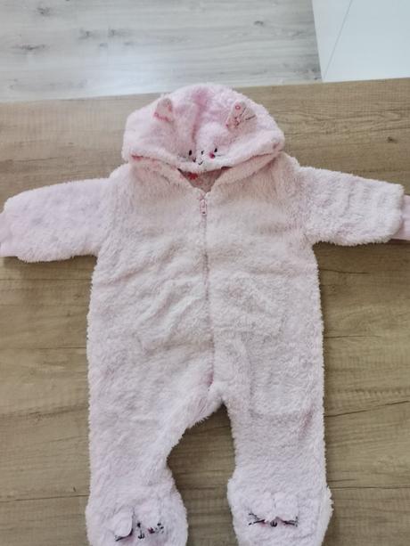 Ružový dievčenský teply overal, f&f,62