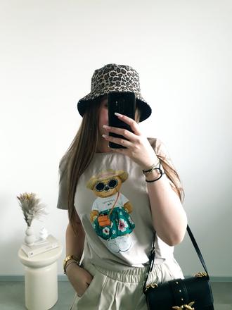 Štýlové tričko s mackom, l