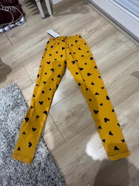 Dievčenské oteplené nohavice s mickey mouse, disney,146