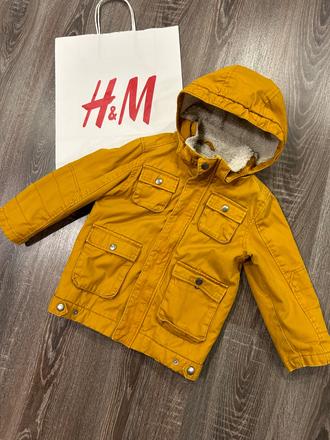 H&m horčicova prechodna vetrovka na 4-5 rokov, h&m,110