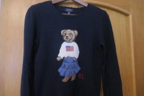Ralph lauren bear ikonicky bavlneny sveter s/m, ralph lauren,s