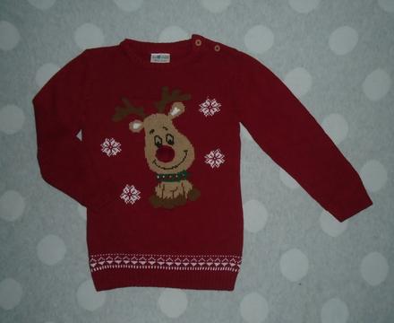 Vianočné pletené šaty na 2 až 3 roky, pepco,98