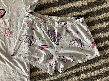 Jednorožcové letné pyžamo 134/140, h&m,134