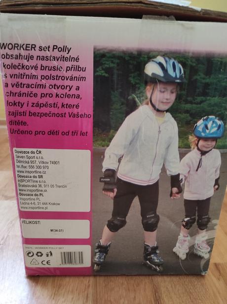 In-line korčule worker nastaviteľné, 34