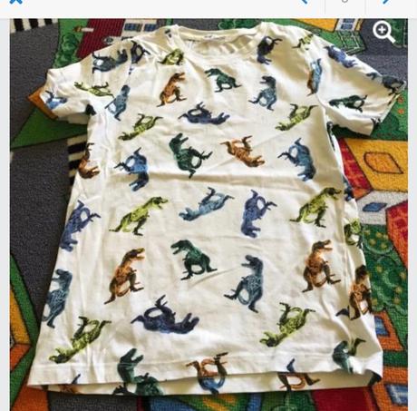 Dinosaurie tricko top stav, h&m,134