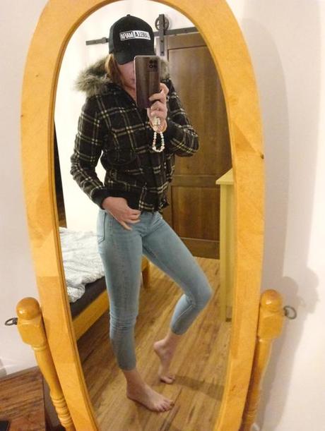 Teplá karo flanelová zimná bunda, new yorker,s