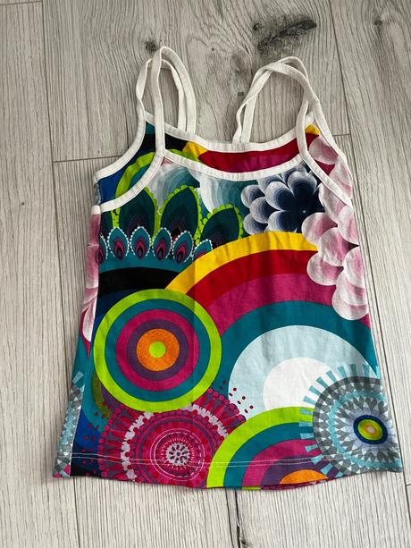 Farebné desigual tričko na tenké ramienka, desigual,104