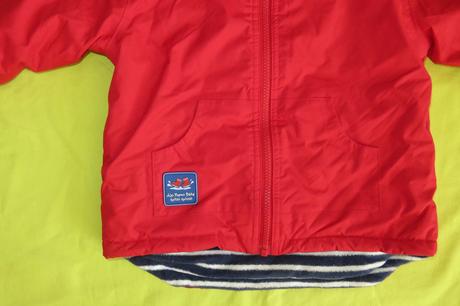 Červená teplá podšitá bunda, 98