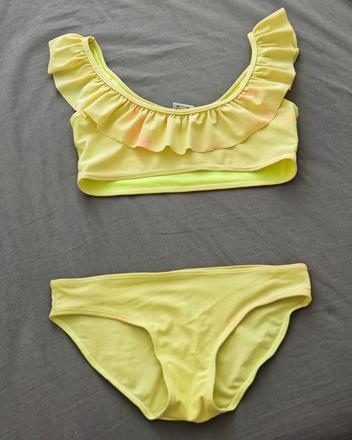 Žlté žiarivé neónové plavky 140/146, 140